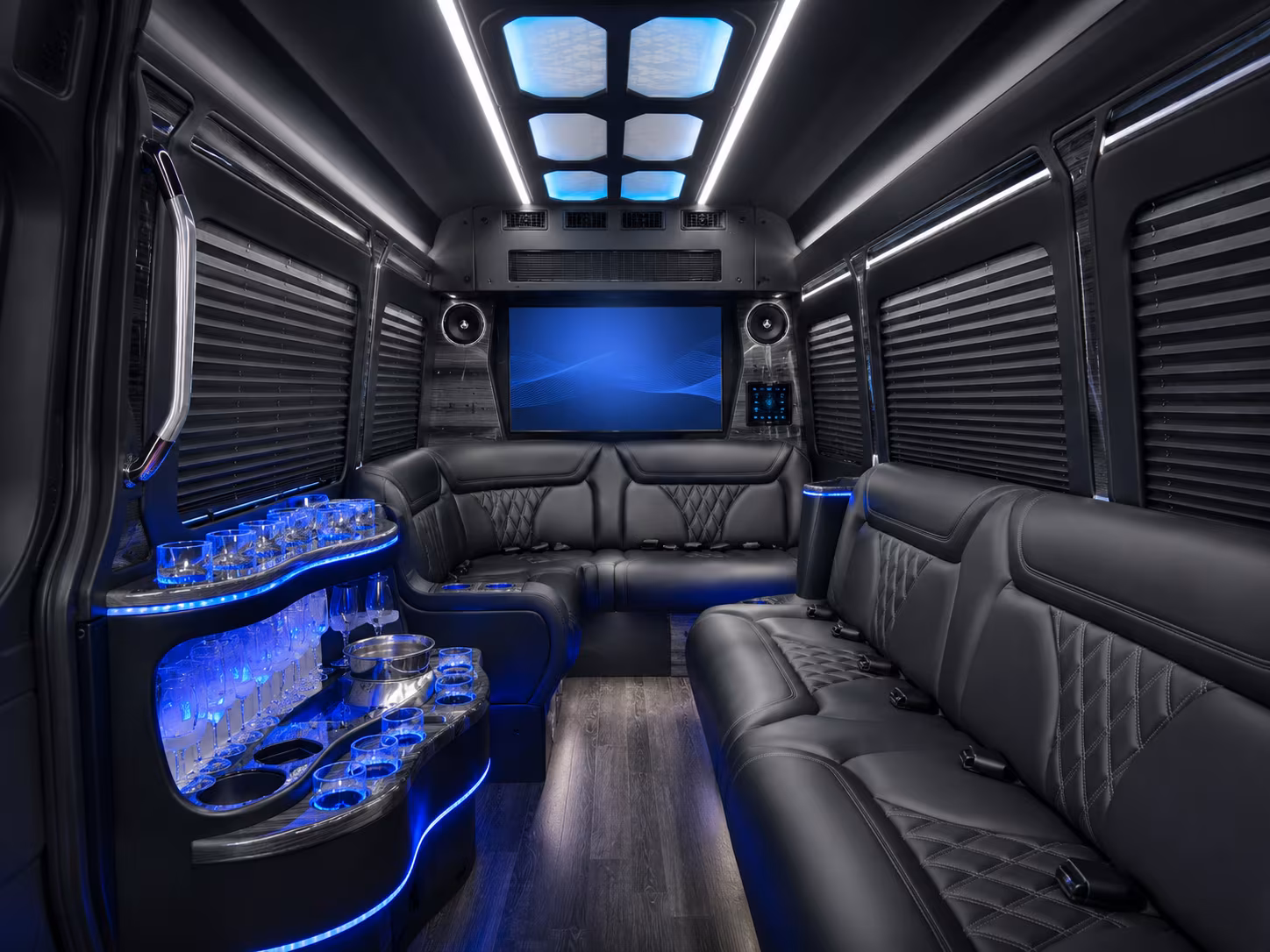 Lansing Corporate Transportation party bus exterior