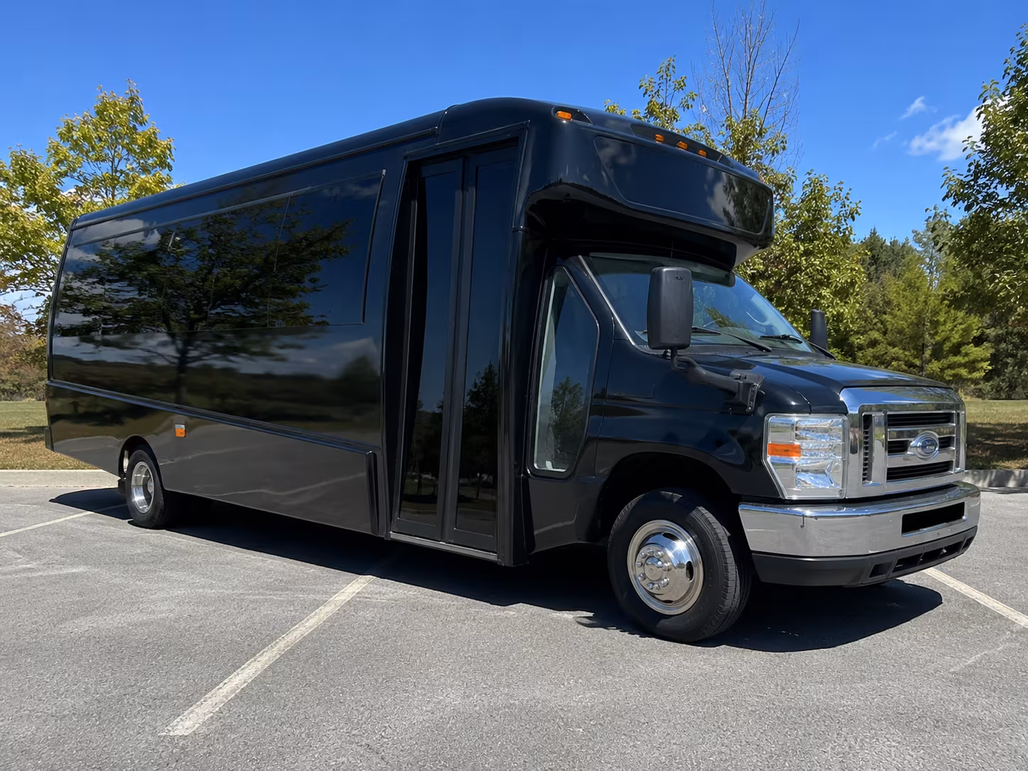 Lansing Corporate Transportation party bus exterior