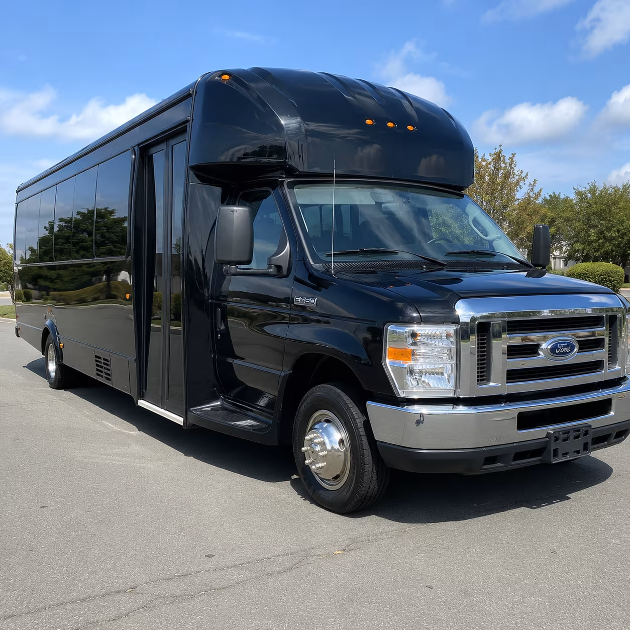 Lansing Sporting Event Transportation party bus exterior