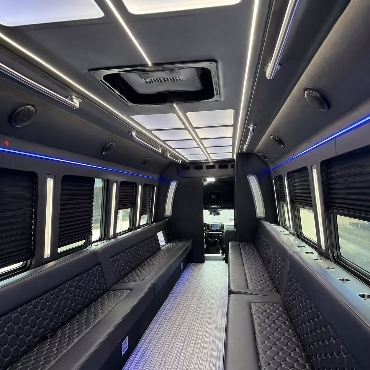 Lansing Wedding Transportation party bus exterior