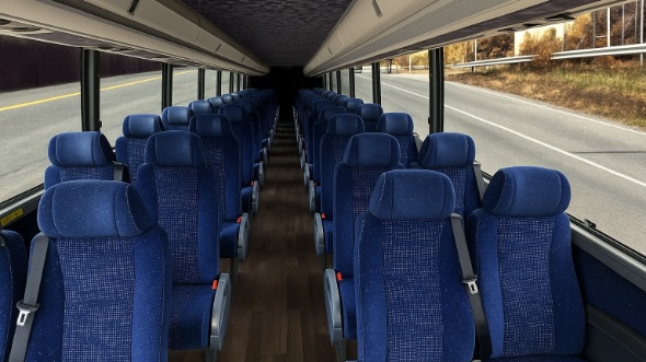 Interior of Charter Bus Company Lansing's 25 Passenger Mini Bus in Lansing