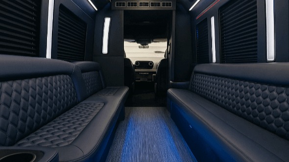 40 passenger party bus interior
