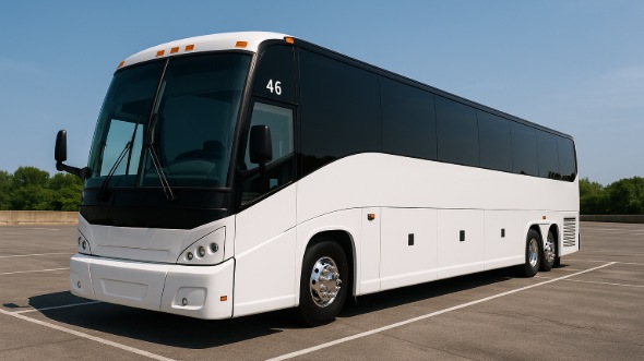 Exterior of Charter Bus Company Lansing's 45 Passenger Charter Bus in Lansing