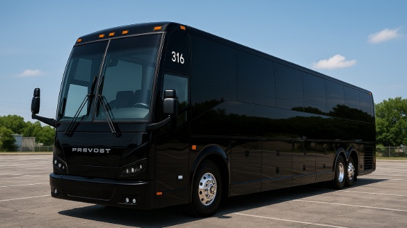 Exterior of Charter Bus Company Canton's 50 Passenger Party Bus in Canton