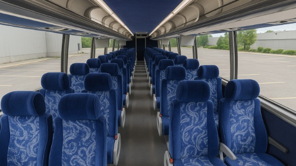 Interior of Charter Bus Company Lansing's 51 Passenger Charter Bus in Lansing