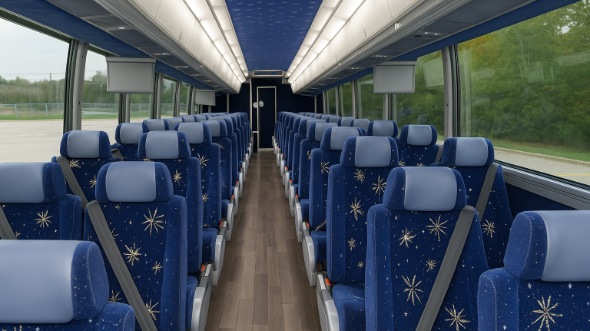 Interior of Charter Bus Company Lansing's ADA Charter Bus in Lansing
